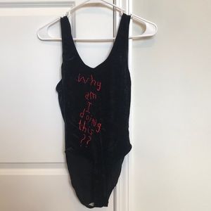 Vintage Hand Embroidered Body Suit